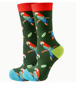 Macaw Socks Green