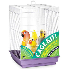 Prevue Square Top Bird Cage Kit - Purple