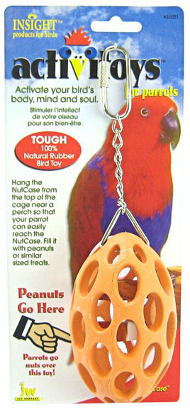 JW Insight Nutcase Rubber Parrot Toy